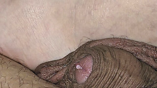 Step mom foot hitting step son cock and handjob