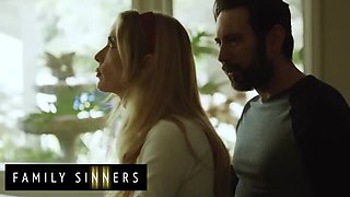Blonde Stepsister Aiden Ashley Squirts & Cums Hard on Tommy Pistol's Big Cock - Family Taboo