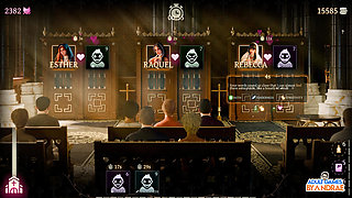 Stepsisters in Sin Gameplay Part 19 - Helga Caught Fingering in Front of the Altar