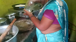 Indian Kerala housewife sex with cooking kitchen room