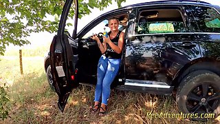 Pee in A Corn Field and Wet Her Skirt - Changing Her Wet Clothes Outdoor and Preparing for Another Pee Standing
