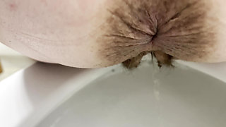 Peeing in the toilet and shower