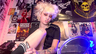 Your Goth Stepsis Glitterqueen1999 Gives You JOI Before Her Concert - Taboo Fetish Goth Cum Countdown