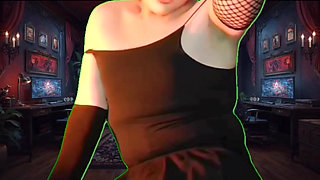 6 Booty in Fishnets Cyberpunk Style Game Character Kitty Cross