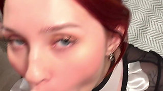 POV: Lustful Maid Gave Her Huge Ass as a Gift for the New Year