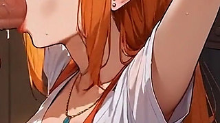 Anime Ai My Wife Seduces Me in the Kitchen with a Deep Throat, and Swallows My Semen for Dessert