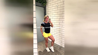TikTok Live Yoga Stretch: 18yo Pussy Lips Flashed & Fucked Hard
