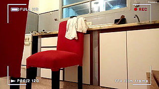 Sex Scene in the Kitchen, with a Very Curvy Young Woman