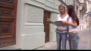 Two hot chicks and two hung studs have an orgy