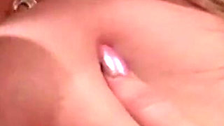 Busty blonde babe gets anally fucked in the bathroom