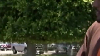 Horny big ass blonde milked on her tits from BBC