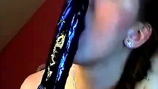 Big Dildo Blowjob by Aurelie on Webcam