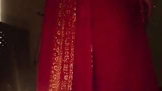 Pankhuri Kunal Shooting in Red Hotel Room