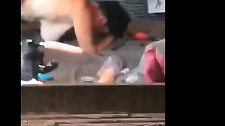 French Amateur Brunette MILF Doggy Style