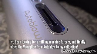 VelvetVeronica Gets a Hand and Blow Job Machine - Vacuglide 2