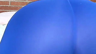 Thick BBW Bends Over in Tight Leggings - Huge Ass Pointed at You