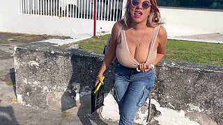 Massive Natural Tits Mexican MILF, Letzy Lizz, Takes a Trip to the Sex Shop