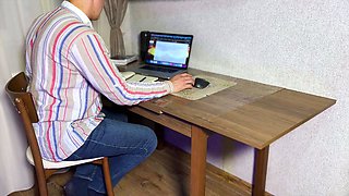 FANCENTRO - Sexy Secretary in Shiny Pantyhose & Heels -