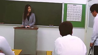 Asian Women In Heat 3 Gorgeous Horny Teacher In A Threesome With Two Students 18+ Ends Up With Cum On Her Face And Pussy