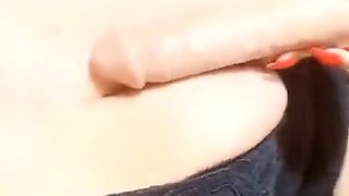 Hot babe Sophie Paris having horny solo toy masturbation