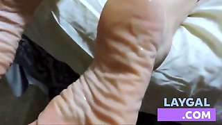 Fucking Her Wrinkled Feet - A MILF's Footjob