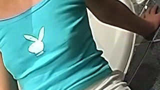 Skinny Brunette Teen Gets Rough Bathroom Fuck and Facial