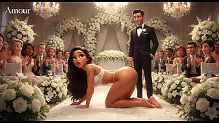 3D Bride Gets Naked on All Fours at Wedding Reception