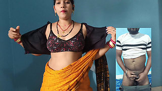 My desi bhabhi showing me big boobs and Big ass on video call when she alone at home