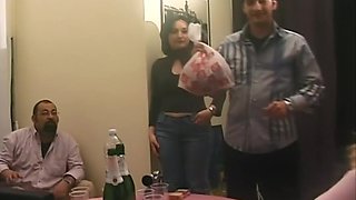 Mature Brunette Milf With Nice Tits Rides A Big Vintage Cock And Gets Creampied In Her Mouth