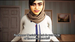 Sexy Hijab Muslim Girl with Big Boobs Anal Fucked Hard