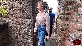 Public! Risky Blowjob on a Trip to the Castle!