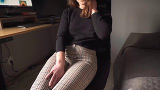 Naughty Coworker Cameltoe Tease And Denial