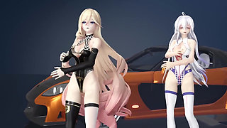 Chocolate Cream Duet Striptease Black Stockings White Stockings Racing Leotards