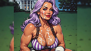 Cum Covered Fitness Babes Art