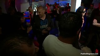 Blonde Slender Sub Humiliated by Big Dick Gangbang - Creampie Fetish Orgy with James Deen