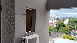 My Slim Brunette Neighbour Saw Me Watching Her In the Shower & Invited Me To Come & Fuck Her