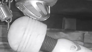 Made to Cum in Chastity Cage Restrained on the Milking Table