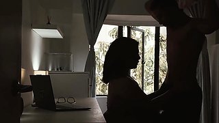 Porn Model Fucked In Her Home Office By Her Much Smaller Roommate