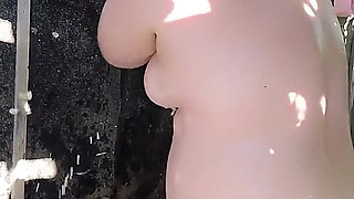Outdoor Shower Oral Sex Couple