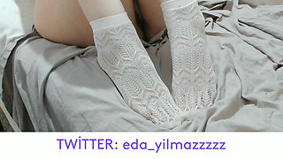 Foot- Foot Fetish- Turkish Foot- Turkish Foot Fetish- Socks- Stockings Fetish- Short Socks- White Socks- Turkish MILF- Turkish P