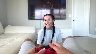 Gamer Teen Gets Creampie - Serena Sterling POV Roleplay with Scott Stark