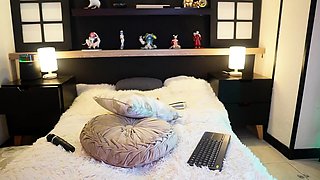 Emo teen on solo webcam masturbation