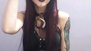 Cute skinny naughty teen fetish nurse poses and masturbates