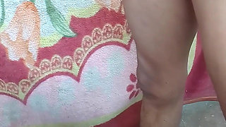 Cock Ring Standing Outdoor Masturbation