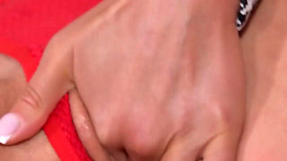 Secretary Monika Fox Masturbates on the Office Couch