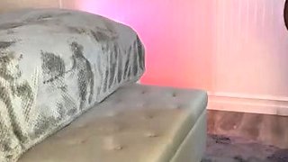Busty amateur Autumn striptease and masturbating