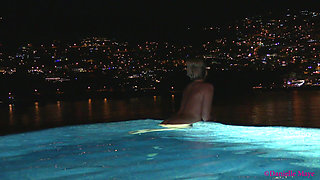 Couple Go for Late Skinny Dip Fondle