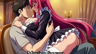 Sexy 3D Anime Maid gives her master  unforgettable pleasure