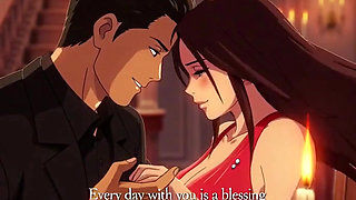 Romantic candlelight dinner that ends with husband making love to pregnant Ayesha on table