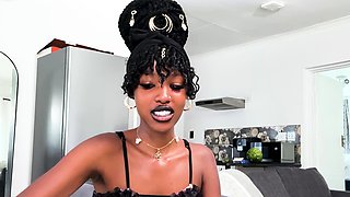 Amateur Ebony Teen Tight Pussy Stretched